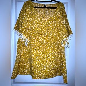 Mustard Yellow Blouse, Size 4X